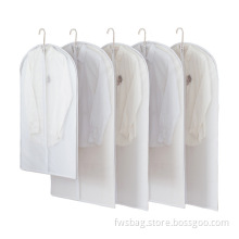 Wholesale cheap simple design eco friendly dust cover washable breathable PEVA garment suit bag with zipper